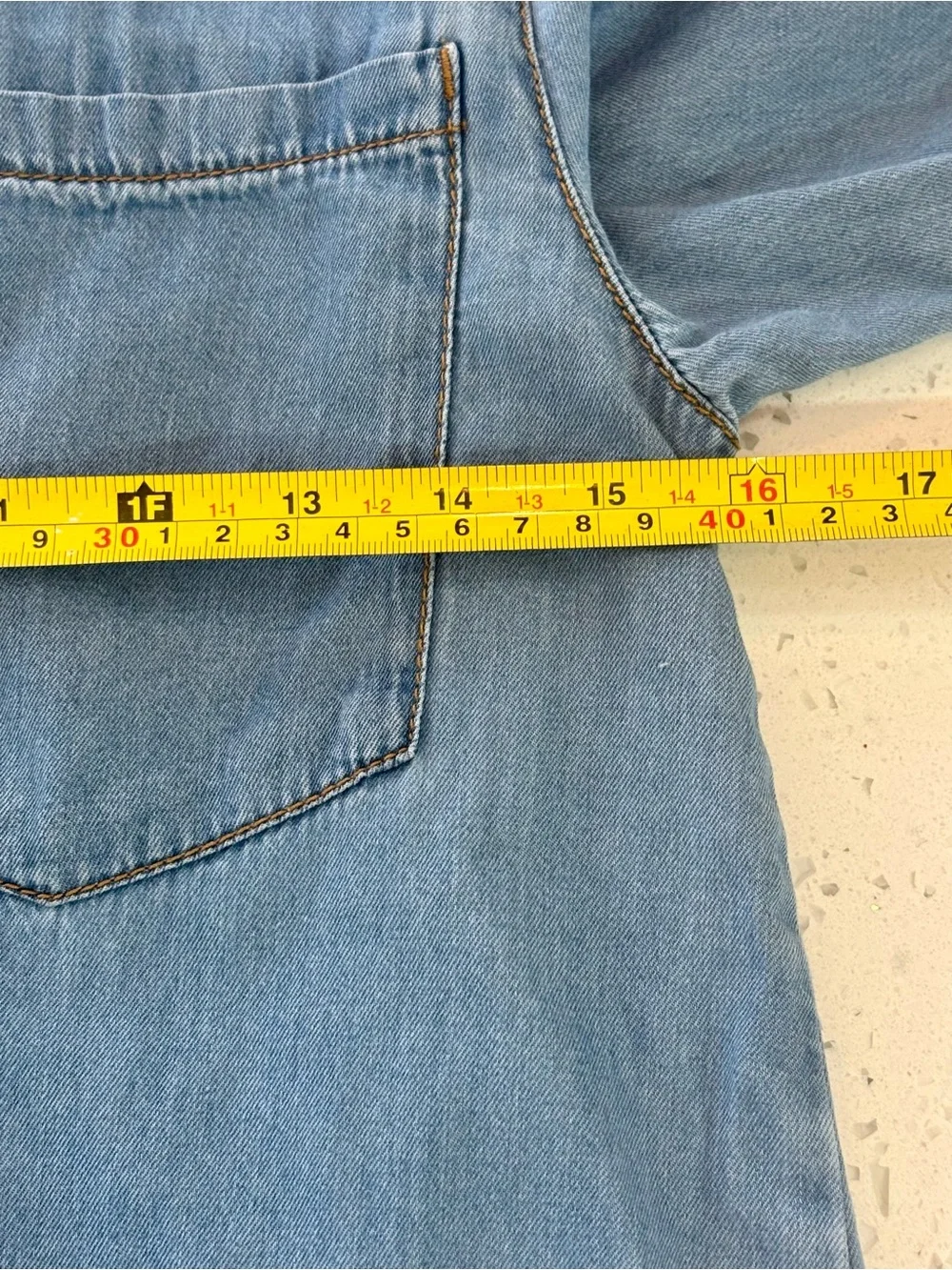 Zara Girls Long Sleeve Snap Front Denim Shirt Size 11/12